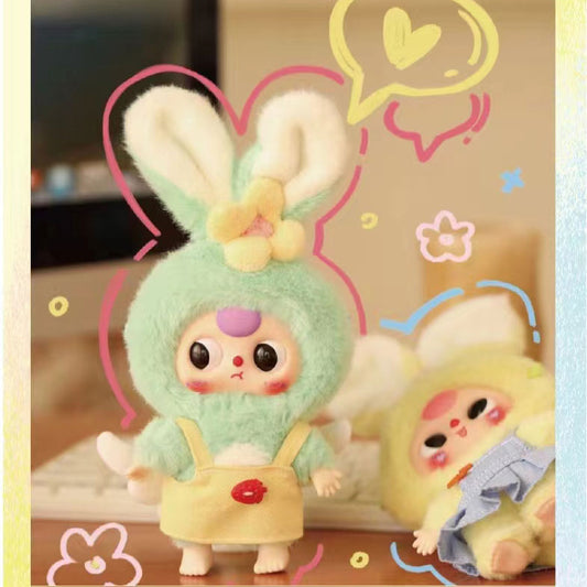 Baby Three Rabbit Macaron Cute Bunny Plush Series Blind Box
